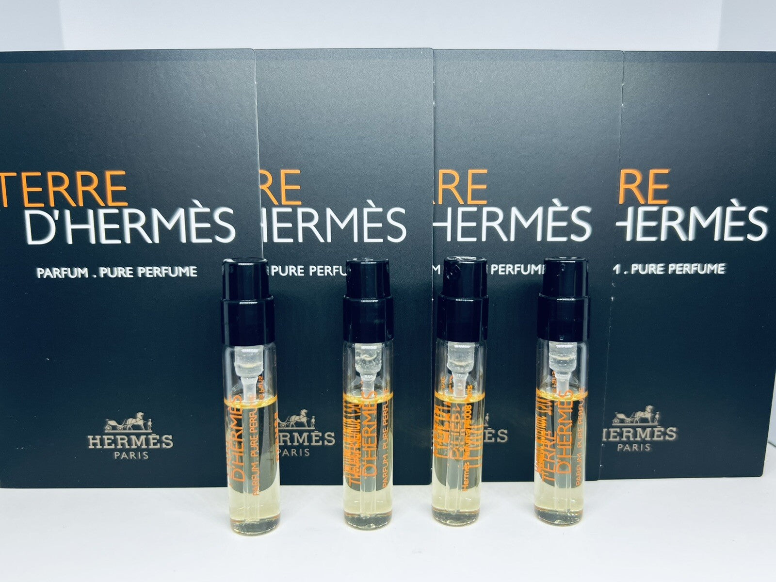 Hermes Terre D’Hermes Parfum Pure Perfume 2ml x4 Cologne Sample Spray