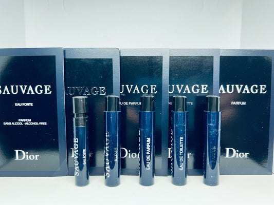 Dior Sauvage Cologne Collection For Men Sample Spray Vials 5pc Set