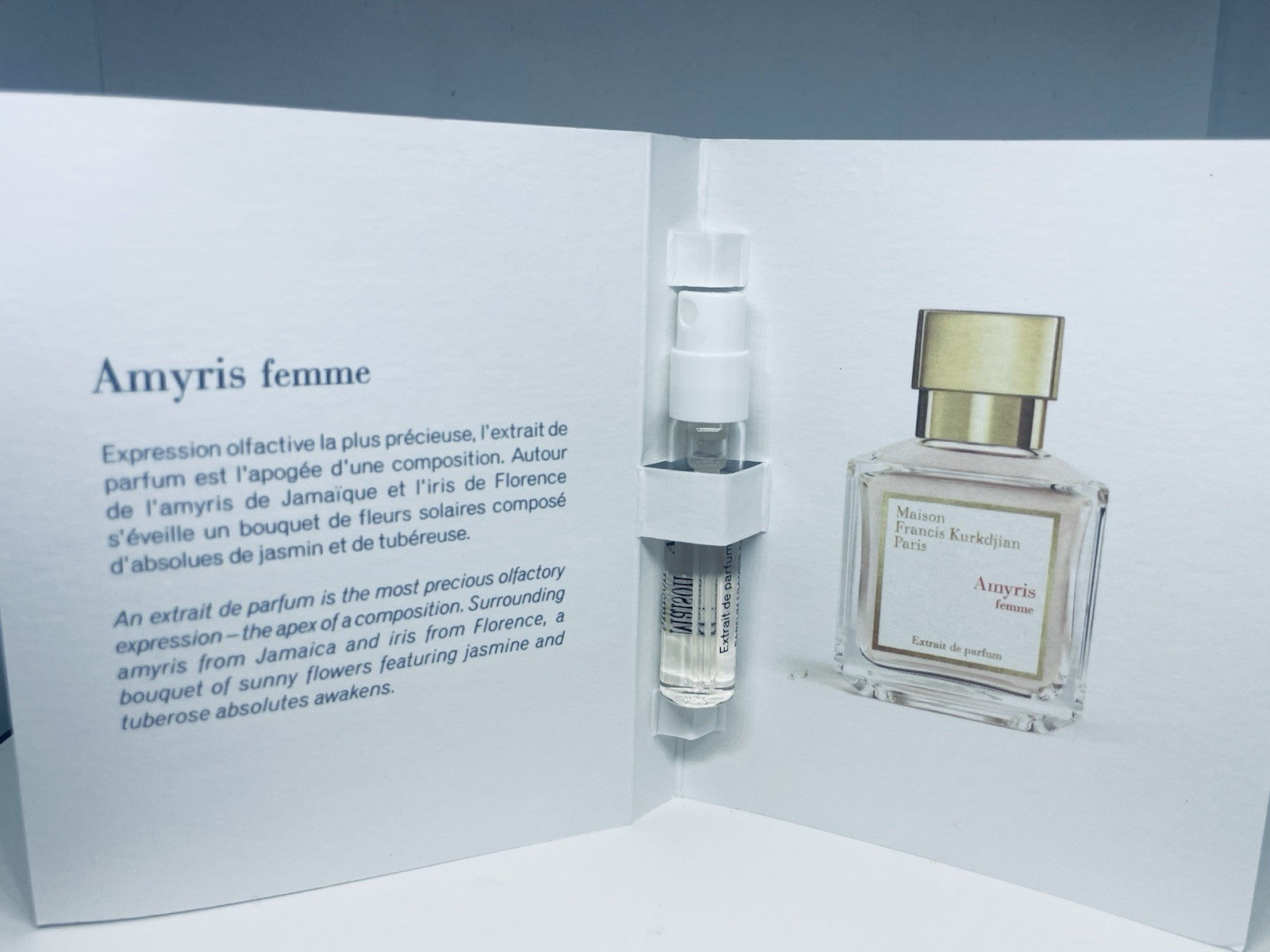 Maison Francis Kurkdjian AMYRIS FEMME Extrait de Parfum Sample 2ml