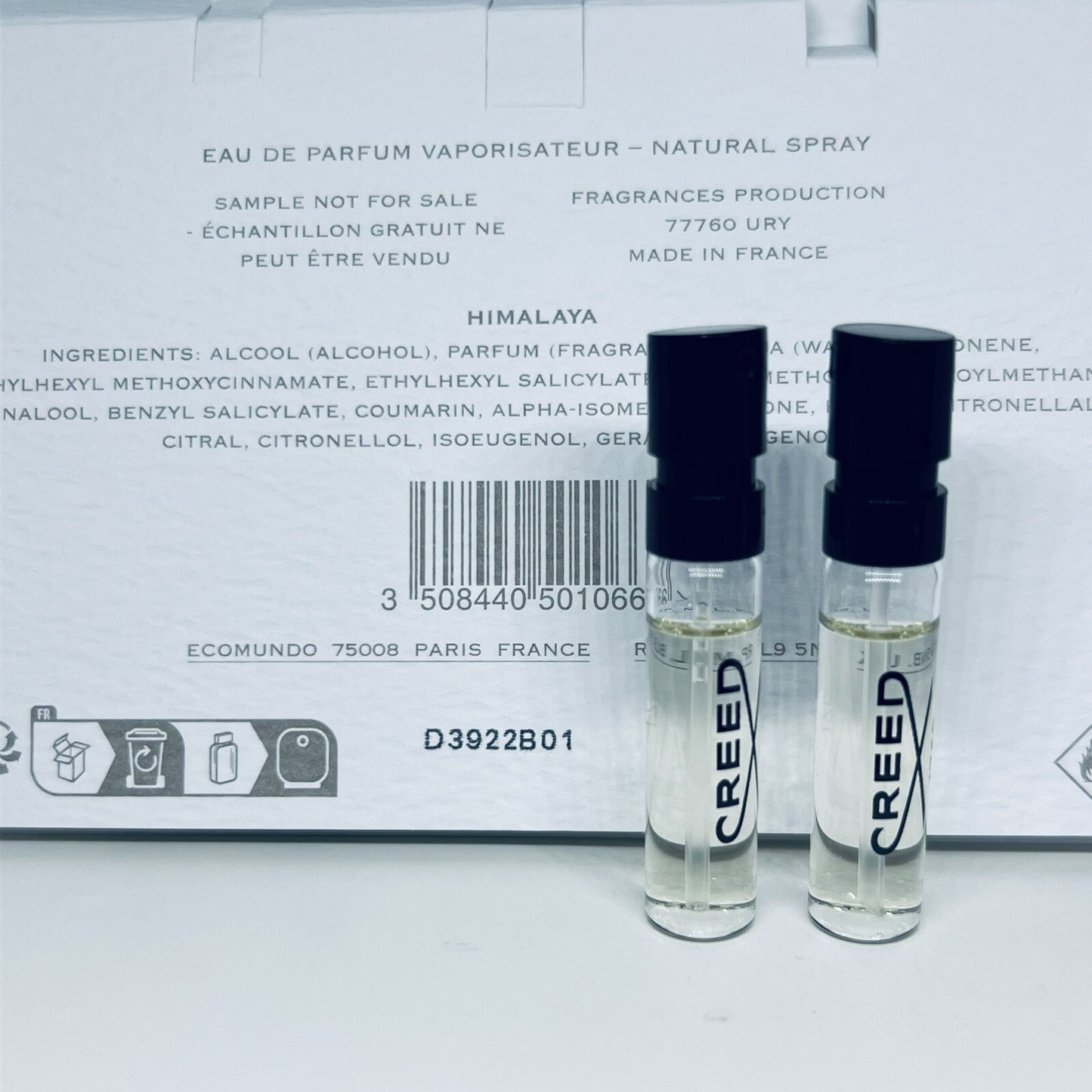 2Pc Creed Himalaya EDP Sample Vial Spray 1.7ml