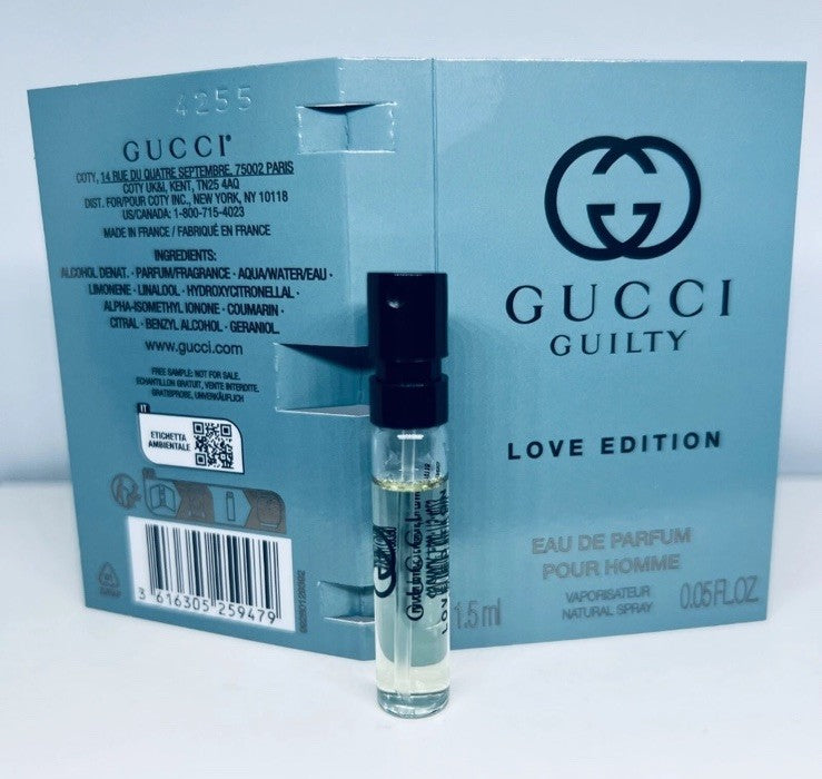 Gucci Guilty Love Edition Pour Homme Eau de Parfum Sample Spray 1.5ml