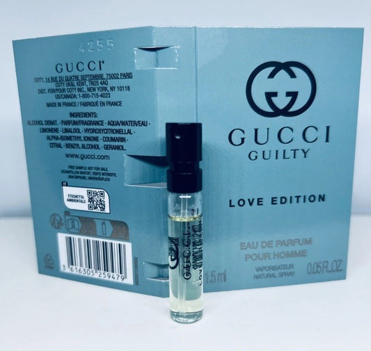 Gucci Guilty Love Edition Pour Homme Eau de Parfum Sample Spray 1.5ml
