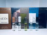 Bvlgari Cologne Collection For Men Sample Spray Vials 5Pc Set