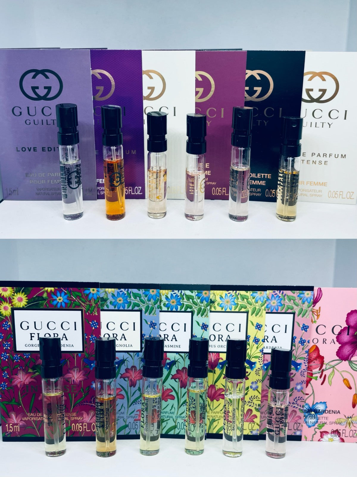 Gucci Flora & Guilty Collection For Women Sample Spray 12pc Set