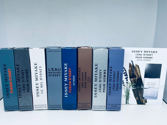 Issey Miyake Cologne Collection For Men Sample Spray 8pc Set