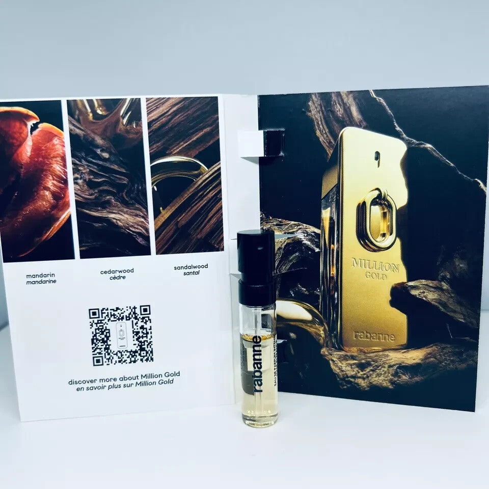 Paco Rabanne Million GOLD Eau de Parfum Intense Sample Spray 1.5ml New Releases