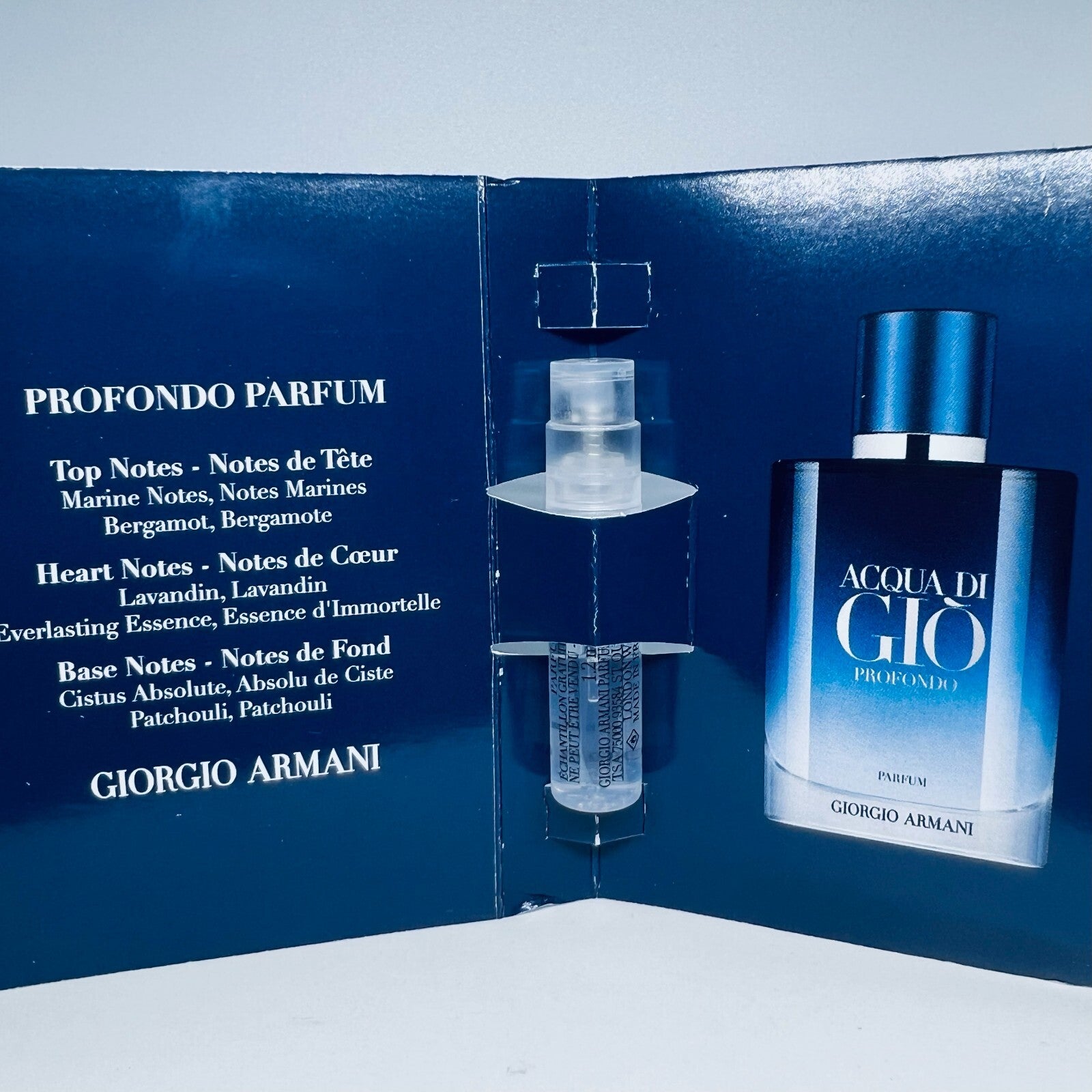Giorgio Armani Acqua di Giò Profondo Parfum Sample 1.2ml/0.04oz New Release