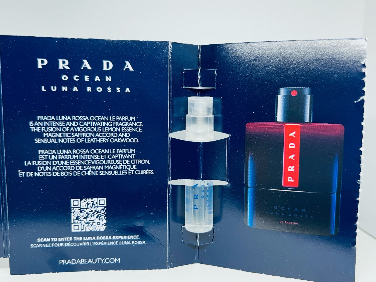 Prada Luna Rossa Ocean Men Cologne Collection Sample Vials Spray 3pc Set