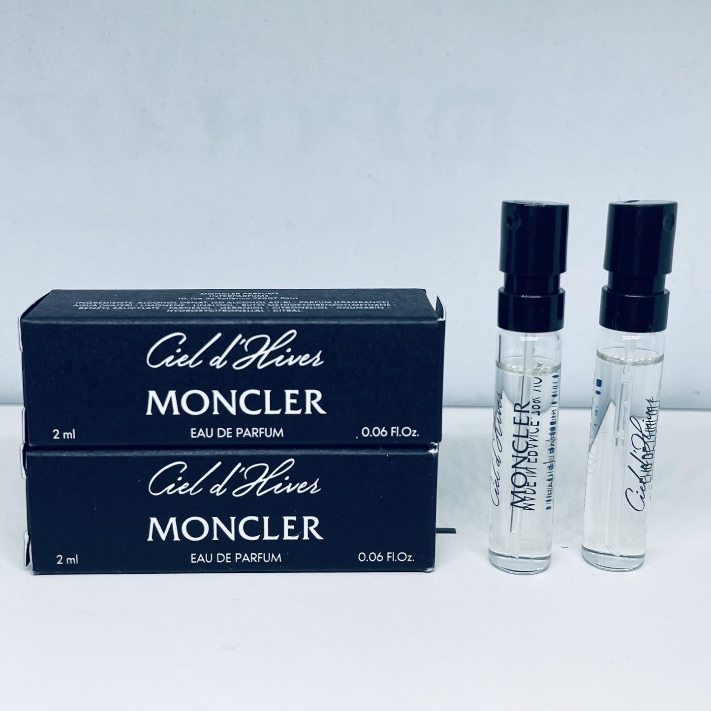 2 x Moncler Ciel D'hiver EDP Sample Spray 2ml/0.06oz