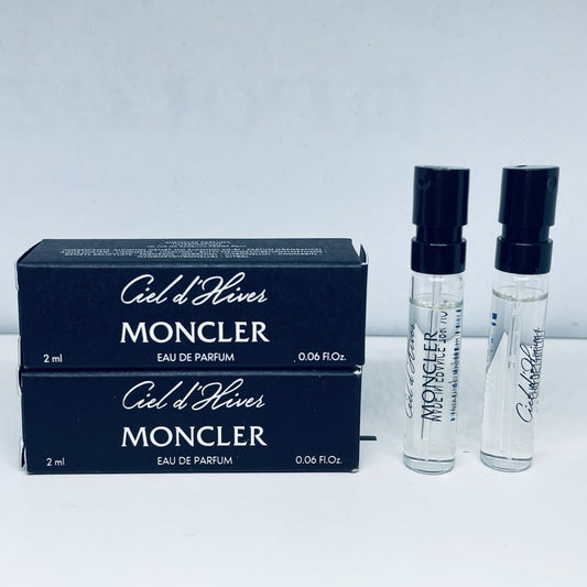 2 x Moncler Ciel D'hiver EDP Sample Spray 2ml/0.06oz