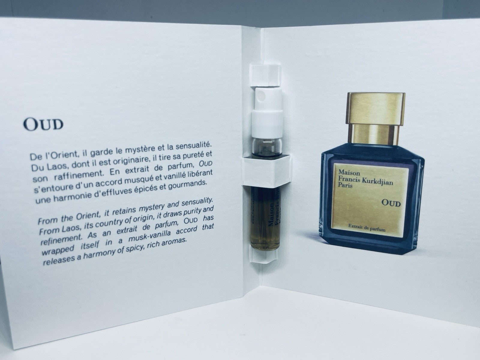 Maison Francis Kurkdjian Oud Perfume Discover Collection Sample Spray 6pc Set