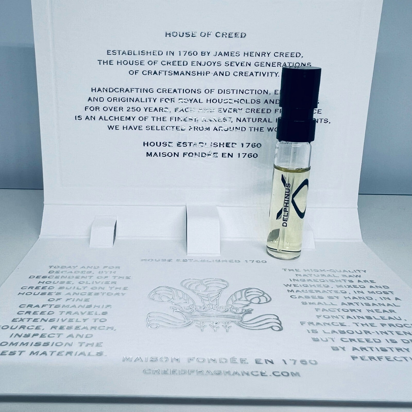 Delphinus By Creed Eau de Parfum Official Card Sample Spray 1.7ml New  2024