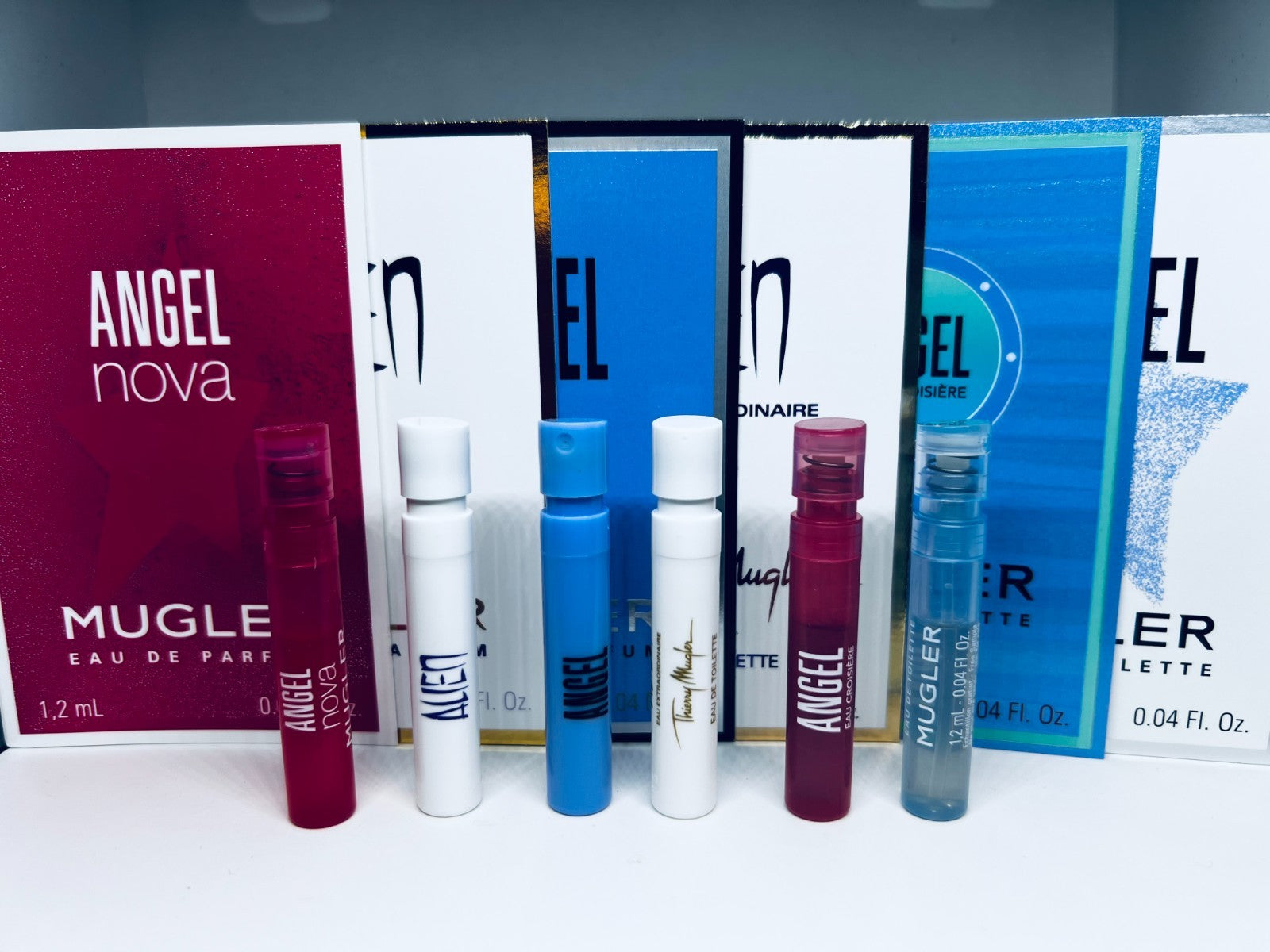 Mugler Perfume Collection For Women Sample Spray Vial 12pc Set